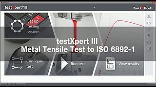 testXpert III -根据ISO 6892和ASTM E8对金属进行拉伸试验gydF4y2Ba